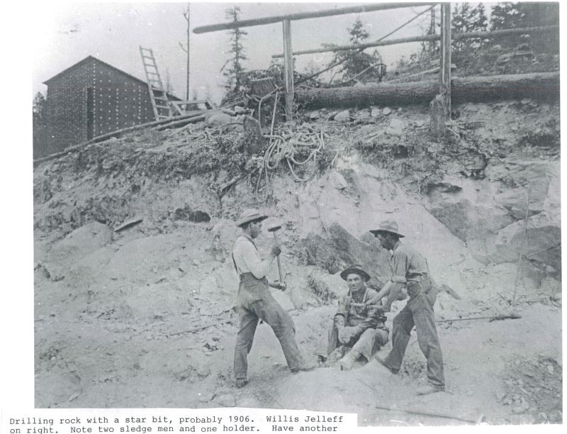 Rock Hand Drilling for Construction, circa 1906